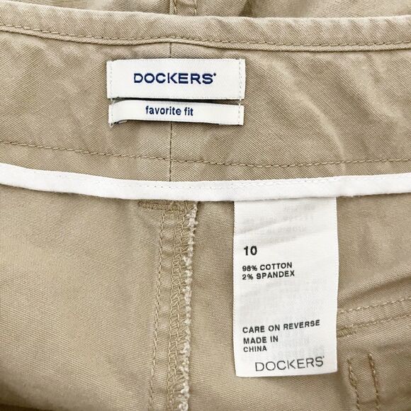 Docker Favorite Fit Khaki Shorts Beige Size 10 - Picture 4 of 4